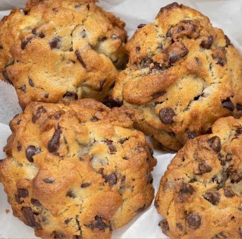 Dove's Milk Chocolate Chunk White Chocolate Truffle Black Tea Levain Angel Cookie