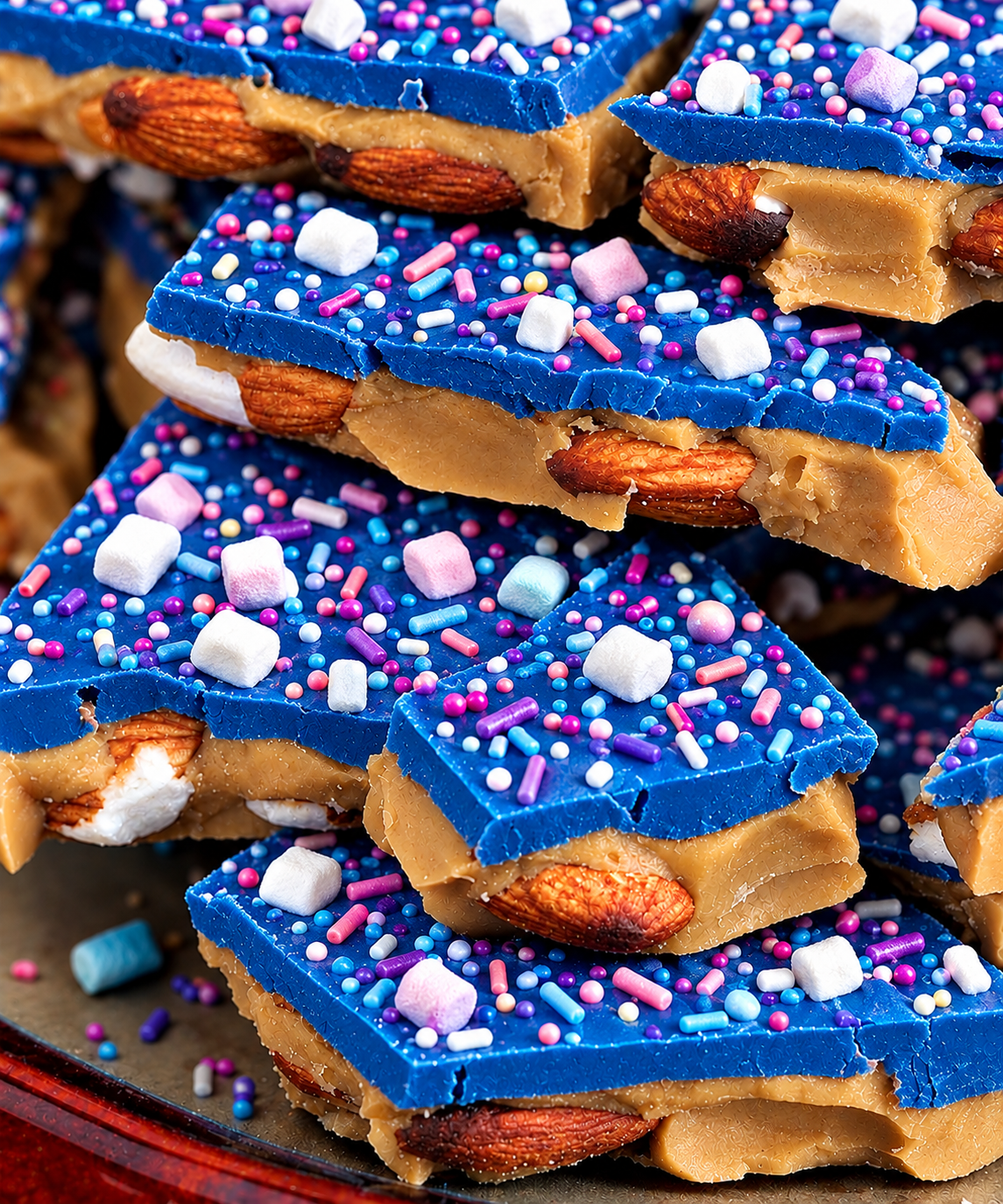 Cookie Monster Blueberry N' Cream Cheesecake Blueberry Almond Toffee Nut Brittle Ice Cream