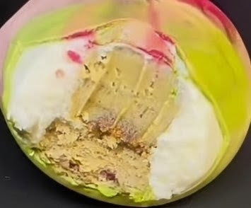 Pistachio Preline Pistachio Nut Butter Cheesecake Mousse Tart.
