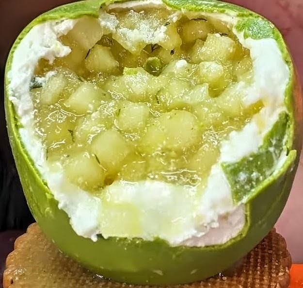 Green Apple White Chocolate Cheesecake Mousse Tart.