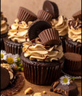 Peanut Butter Cup & Peanut Butter Cookie Dough Mousse Cupcake