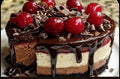 Cherry White Chocolate Cheesecake Italian Chocolate Mousse Italian Ganache Frosted Triple Chocolate Chunk Fudge Brownie