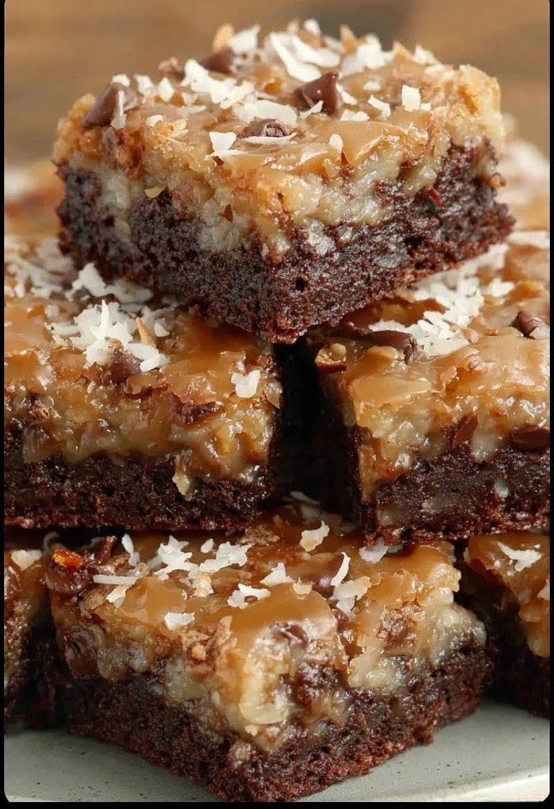 Almond Joy Italian Ganache Frosted Coconut Oat Almond German Brownie