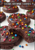 Italian Chocolate Ganache Frosted M&M Cosmic Brownie Cookie