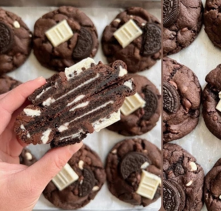 Dove Quadruple Chocolate Chunk White & Chocolate Fudge Pretzel Oreo S'mores Levain Angel Cookie Sandwhich