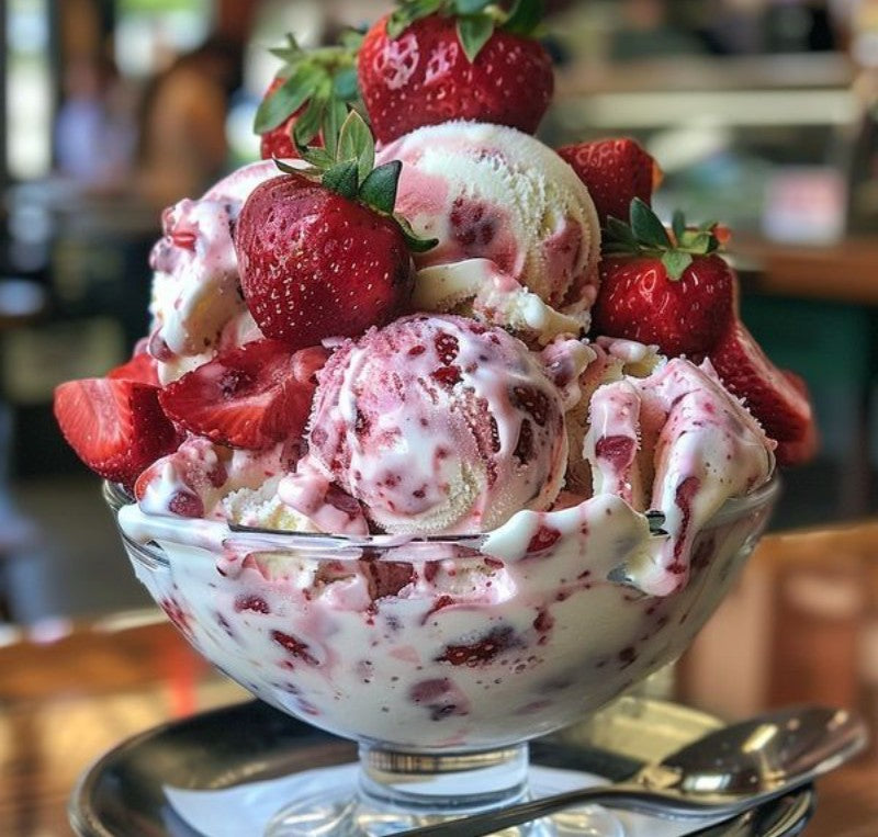 Strawberry Blue Lotus Tea Marshmellow Star Crunch White Chocolate Truffle Marshmellow Cheesecake Strawberry Toffee Almond Brittle Ice Cream