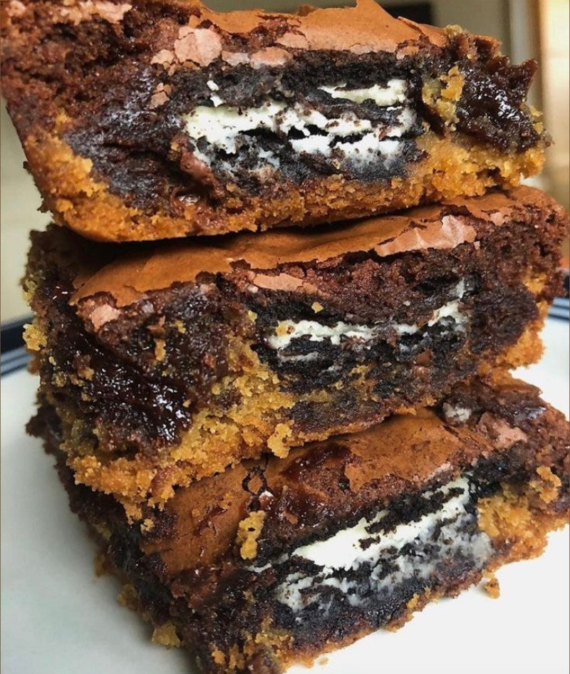 Oreo Milk Chocolate Chunk Blondie Tripple Chocolate Truffle Brownie Duo