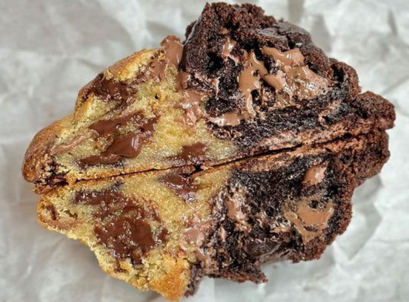 Milk Chocolate Chunk & Double Chocolate Chunk NYC Style Levain Cookie Brookie Duo